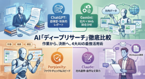 【AIが「作業」から「自律調査」へ】主要4大AIの「ディープリサーチ」徹底比較と使い分け戦略